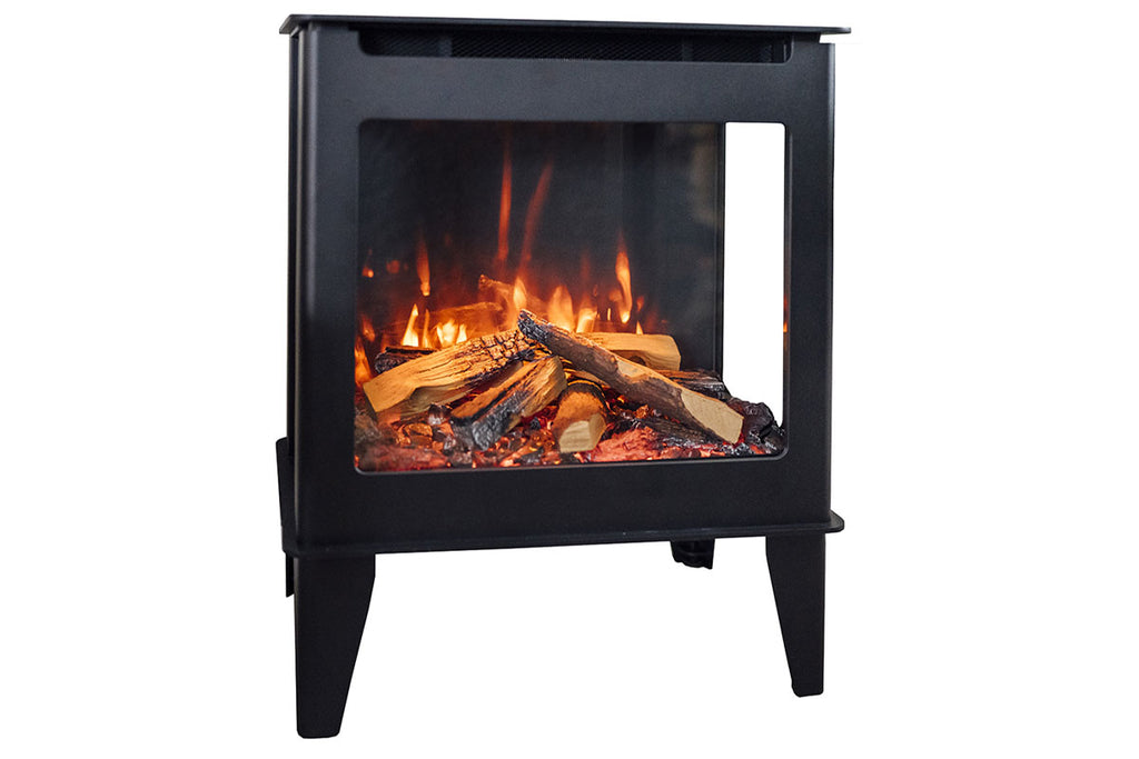 Forge & Flame Fuzion-EX 22-inch Freestanding Electric Stove in Black FUZION-EX