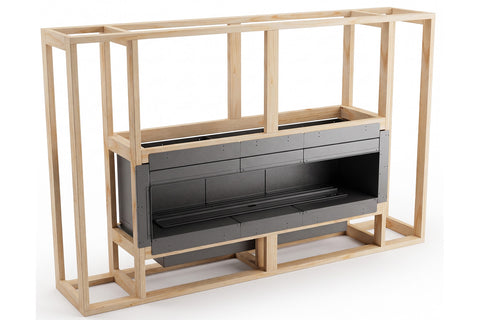 Image of AquafireBox for Aquafire Water Vapor Fireplace - Modular Built In Enclosure AFB-20-32 AFB-40-52 AFB-60-72