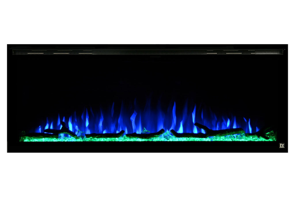 Touchstone Sideline Elite 84 inch Smart Wall Mount Recessed Electric Fireplace - Built-In Fireplace Insert - 80050