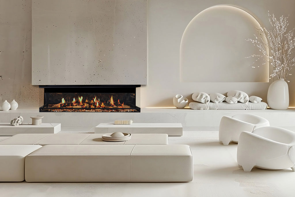 Ortal Holographic 60 inch Linear Multi Side View Virtual Smart Electric Fireplace US150TEL