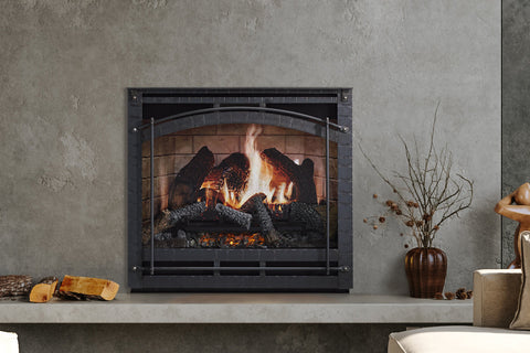 Image of SimpliFire Inception 36-in Traditional Virtual Smart Electric Fireplace with Chateau Forge Front - SF-INC36 Firebox