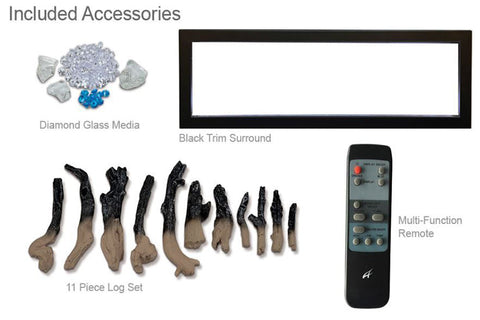 Image of Returned Amantii Panorama 72 inch Deep Built-in Indoor Outdoor Electric Fireplace – Heater – BI-72-DEEP-OD-OB