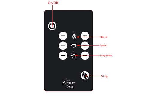 Image of Aquafire Lite 16 Water Vapor Freestanding Electric Fireplace Insert - AWO-16-42 Remote