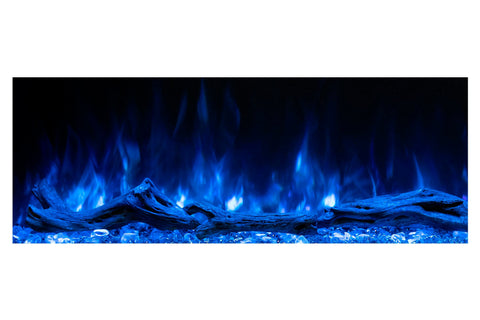 Image of Modern Flames Landscape Pro 58 in 3-Sided Electric Fireplace Wall Mount Studio Suite Mantel Driftwood Grey | WMC44LPMDW