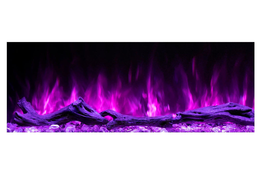 Modern Flames Landscape Pro 94 in 3-Sided Wall Mount Mantel in Coastal Sand - Studio Suite Electric Fireplace LPM-8016-WMC80LPMCS