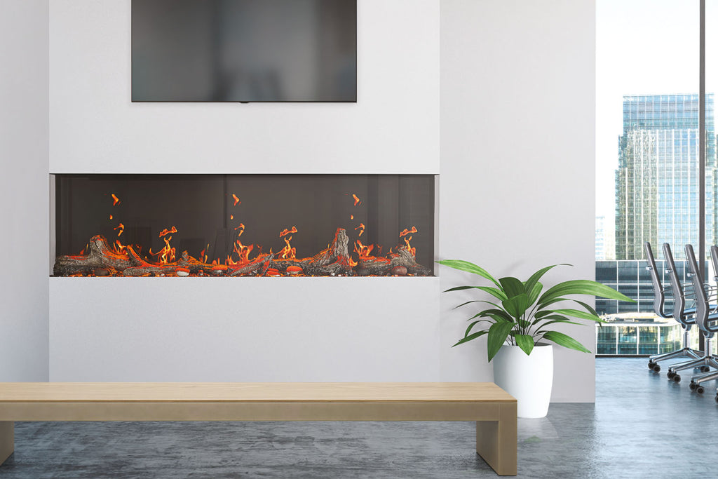 Napoleon Luminex 65 inch LCD Virtual Smart Multi-Sided Built In Electric Fireplace NEFL65LCD-3SV