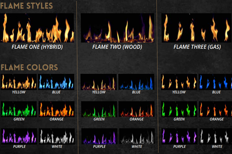Modern Flames Allwood Fireplace Media Wall in Walnut - Orion Slim Heliovision 60 Electric Fireplace - AFWS-WW | OR60-SLIM