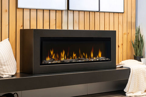 Image of Dimplex Evolve Inch Electric Fireplace Wall Mount Mantel - Premium Iron Finish