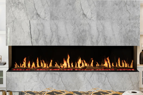 Image of Modern Flames Orion Multi-Sided 120-inch Heliovision Virtual Smart Built In Electric Fireplace - OR120-MULTI