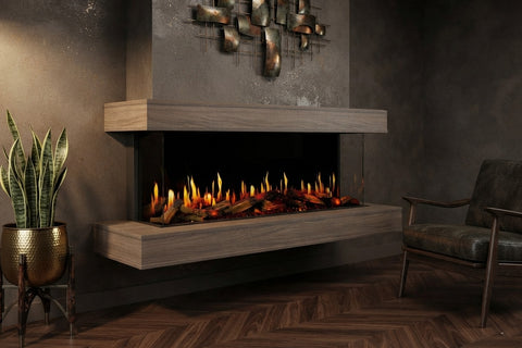 Image of Modern Flames Orion Multi V2 64 inch 3-Sided Electric Fireplace Wall Mount Studio Suite Mantel Sand - OR52-MULTI-V2-WSS-OR52-CS