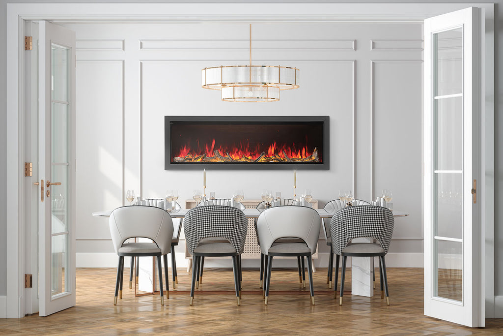 Napoleon Astound 74 inch Smart Built-In Wall Mount Electric Fireplace Insert - Linear Modern Fireplace - NEFB74AB