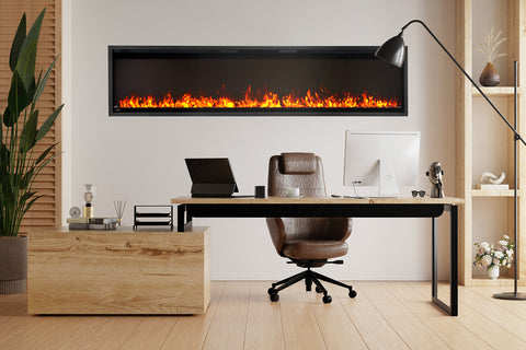 Image of Napoleon Astound SlimMount 74 inch Smart Wall Mount Recessed Slim Linear Electric Fireplace - NEFL74AS