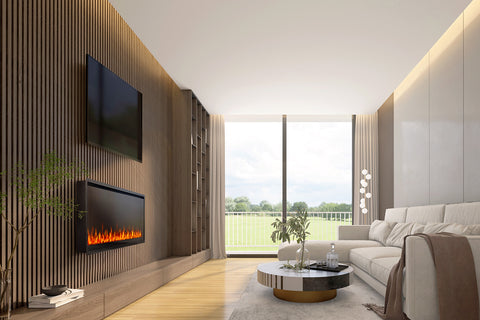 Image of Napoleon Astound SlimMount 74 inch Smart Wall Mount Recessed Slim Linear Electric Fireplace - NEFL74AS