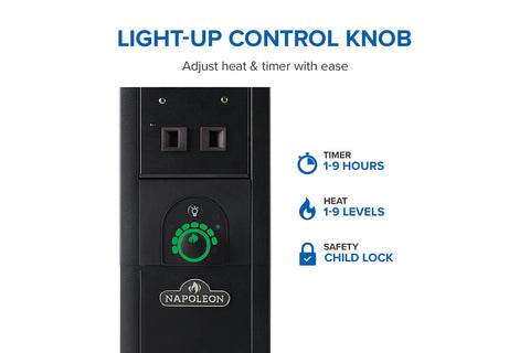 Image of Napoleon Phantom Freestanding Portable Outdoor Electric Infrared Patio Heater NEOFV80IH