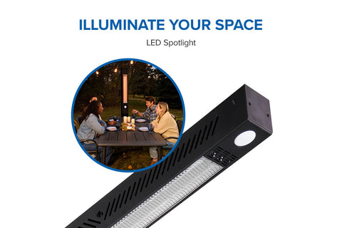 Image of Napoleon Phantom Freestanding Portable Outdoor Electric Infrared Patio Heater NEOFV80IH