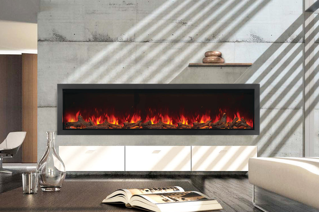 Napoleon Astound 96 inch Smart Built-In Wall Mount Electric Fireplace Insert - Linear Modern Fireplace - NEFB96AB
