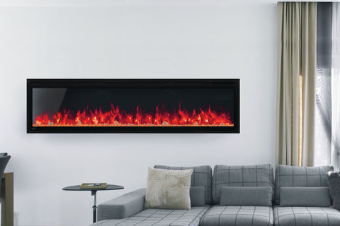 Image of Napoleon Entice 72 inch Wall Mount Recessed Linear Electric Fireplace | Built in Electric Insert | NEFL72CFH-1