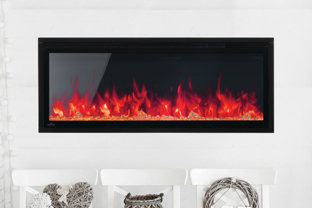 Napoleon Entice 42 inch Wall Mount Recessed Linear Electric Fireplace | Built in Electric Insert | NEFL42CFH-1