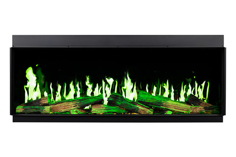 Image of Modern Flames Orion Multi 120" Version 2 Heliovision Virtual Multi-Side View Built-In Electric Fireplace