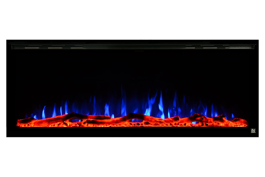 Touchstone Sideline Elite 84 inch Smart Wall Mount Recessed Electric Fireplace - Built-In Fireplace Insert - 80050