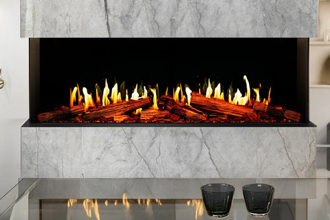 Image of Modern Flames Orion V2 Multi-Sided 52-inch Heliovision Virtual Smart Built In Electric Fireplace - OR52-MULTI-V2