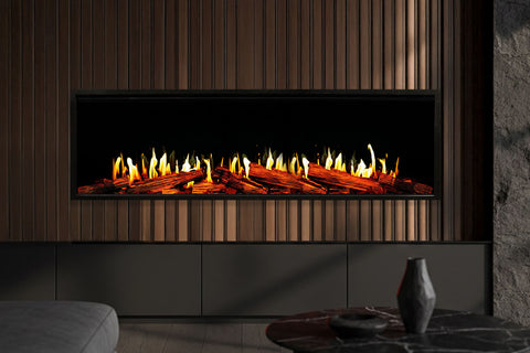Image of Modern Flames Orion Slim V2 76 Inch Heliovision Virtual Recessed Wall Mount Electric Fireplace - OR76-SLIM-V2