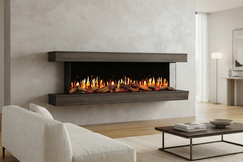 Image of Modern Flames Orion Multi V2 inch 3-Sided Electric Fireplace Wall Mount Studio Suite Mantel Gray - WSS-OR-DW