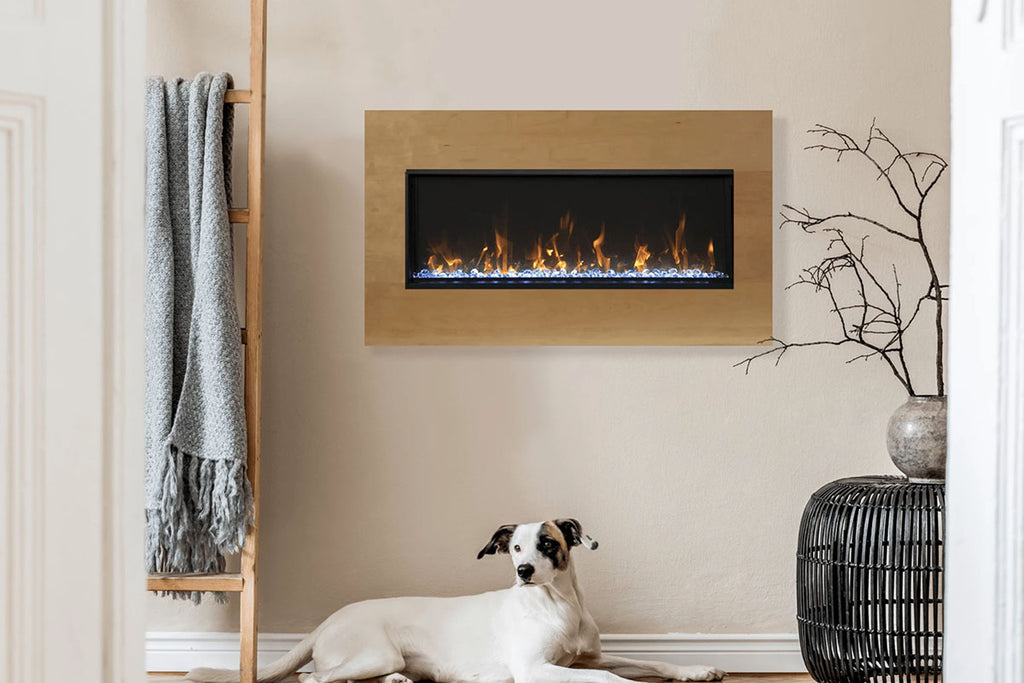 Amantii Panorama 40-in Extra Slim Built-in Indoor Outdoor Electric Fireplace - Heater - BI-40XTRASLIM