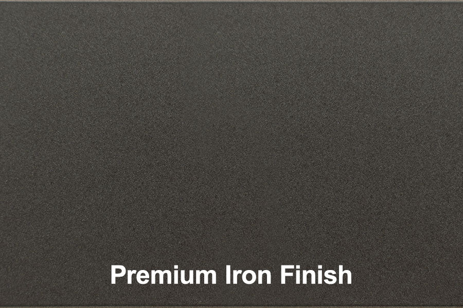 Electric Fireplace Wall Mount Mantel Package in Premium Iron Finish