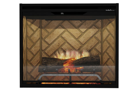 Image of Dimplex Revillusion 30 inch Built In Electric Fireplace Herringbone Brick - Firebox - REV30-HB 500005734