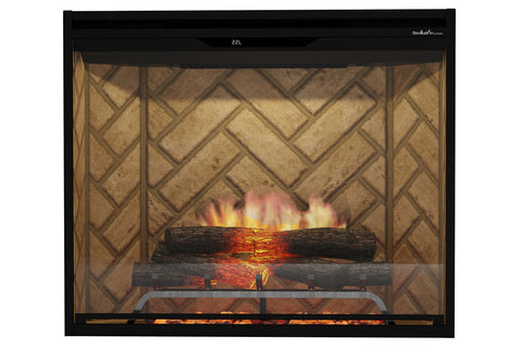 Image of Dimplex Revillusion Portrait 36 inch Built In Electric Fireplace Herringbone Brick - Firebox - REV36P-HB 500005736