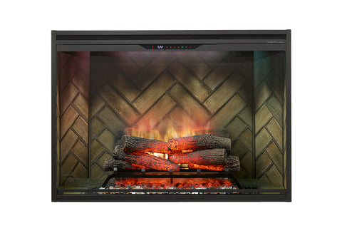 Image of Dimplex Revillusion 42 inch Built In Electric Fireplace Herringbone Brick - Firebox - REV42-BL 500005737