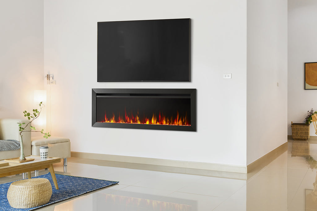 SimpliFire Allusion Slim Wall Mount Recessed Electric Fireplace - SF-ALLS