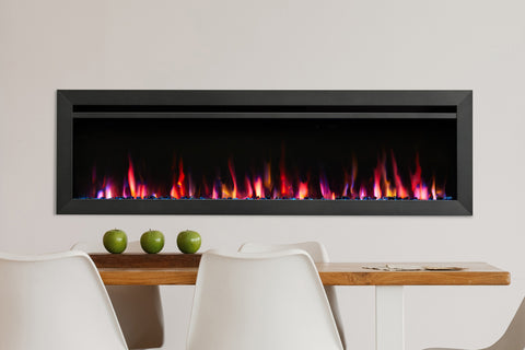 Image of SimpliFire Allusion Slim 60 inch Wall Mount Recessed Electric Fireplace SF-ALLS60