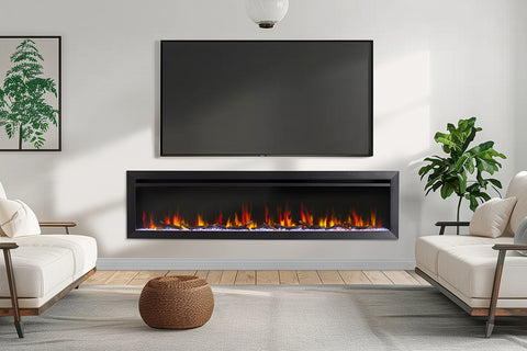 Image of SimpliFire Allusion Slim 72 inch Wall Mount Recessed Electric Fireplace - SF-ALLS72
