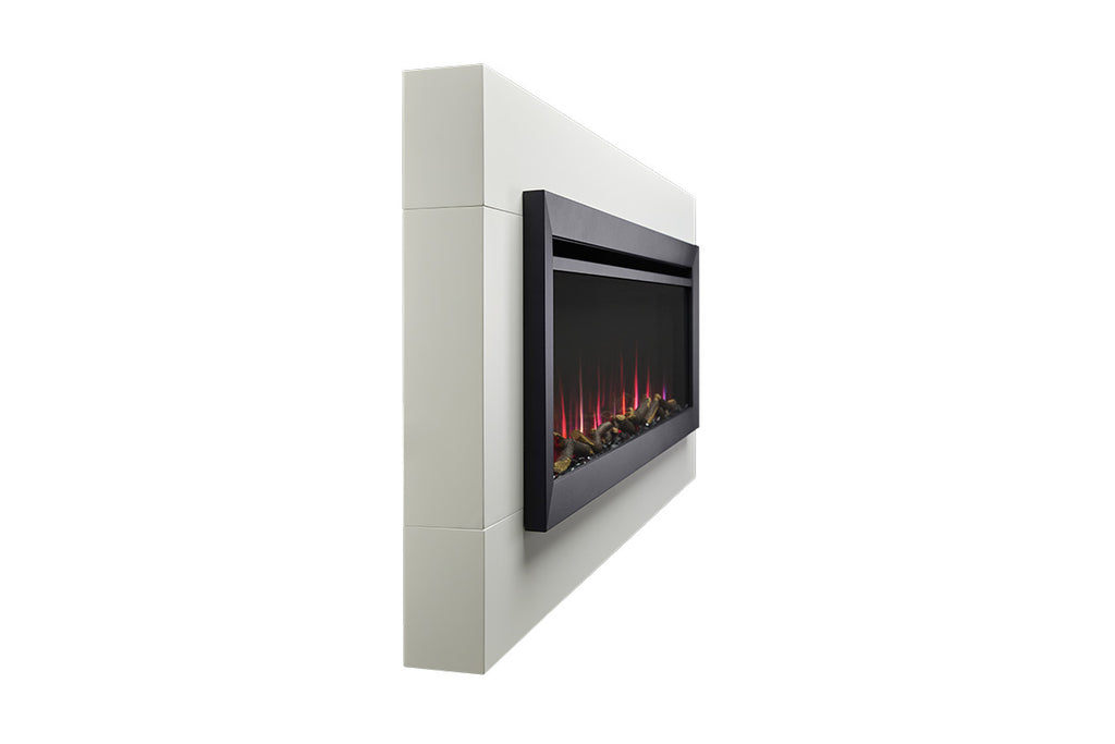 SimpliFire Crestline Electric Fireplace Wall Mount Mantel Package - SF-ALLS50 WMK-WH-ALLS50  SF-ALLS60 WMK-WH-ALLS60