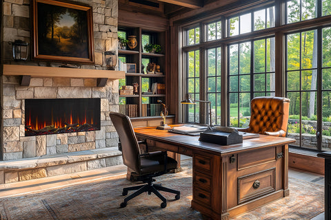 Image of SimpliFire Scion 55 inch Smart Built-In Linear Electric Fireplace | SF-SC55-BK SF-SCN55