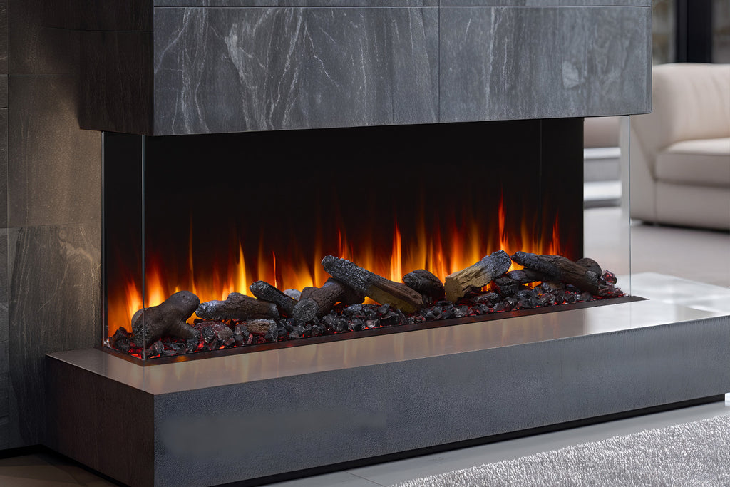 SimpliFire Triton 65 Inch Smart Multi-Side View Built In Linear Electric Fireplace - SF-TR65