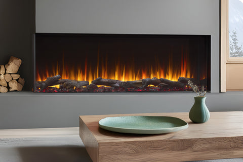 Image of SimpliFire Triton 78 Inch Smart Multi-Side View Built In Linear Electric Fireplace - SF-TR78
