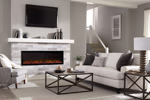 Image of Touchstone Sideline Elite 84 inch Smart Wall Mount Recessed Electric Fireplace - Built-In Fireplace Insert - 80050