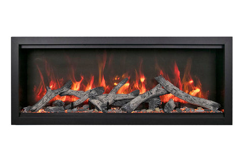 Image of Amantii Symmetry Bespoke Xtra Tall 50-in Recessed Flush Mount Smart Indoor Outdoor Electric Fireplace SYM-50-XT-BESPOKE