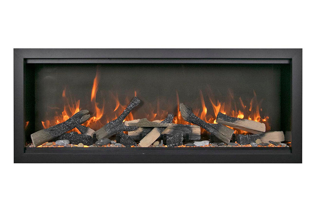 Amantii Symmetry Bespoke Xtra Tall 50-in Recessed Flush Mount Smart Indoor Outdoor Electric Fireplace SYM-50-XT-BESPOKE