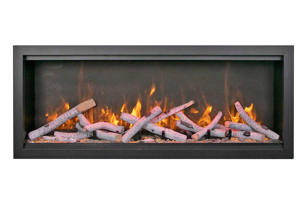 Amantii Symmetry Bespoke Xtra Tall 50-in Recessed Flush Mount Smart Indoor Outdoor Electric Fireplace SYM-50-XT-BESPOKE