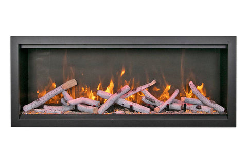 Image of Amantii Symmetry Bespoke Xtra Tall 50-in Recessed Flush Mount Smart Indoor Outdoor Electric Fireplace SYM-50-XT-BESPOKE