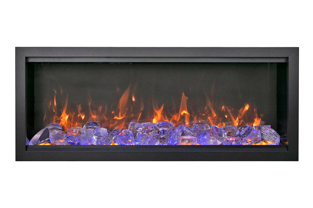 Amantii Symmetry Bespoke Xtra Tall 50-in Recessed Flush Mount Smart Indoor Outdoor Electric Fireplace SYM-50-XT-BESPOKE