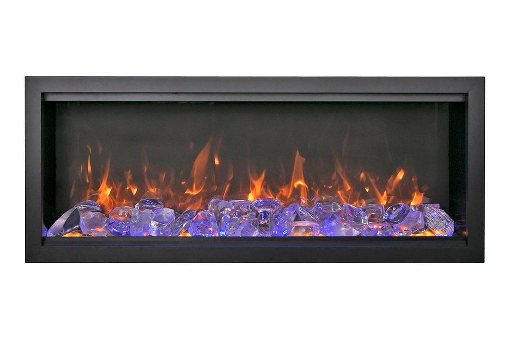 Amantii Symmetry Bespoke Xtra Tall 60-in Recessed Flush Mount Smart Indoor Outdoor Electric Fireplace SYM-60-XT-BESPOKE