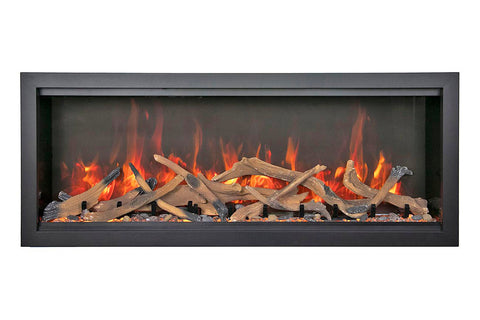 Image of Amantii Symmetry Bespoke Xtra Tall 50-in Recessed Flush Mount Smart Indoor Outdoor Electric Fireplace SYM-50-XT-BESPOKE