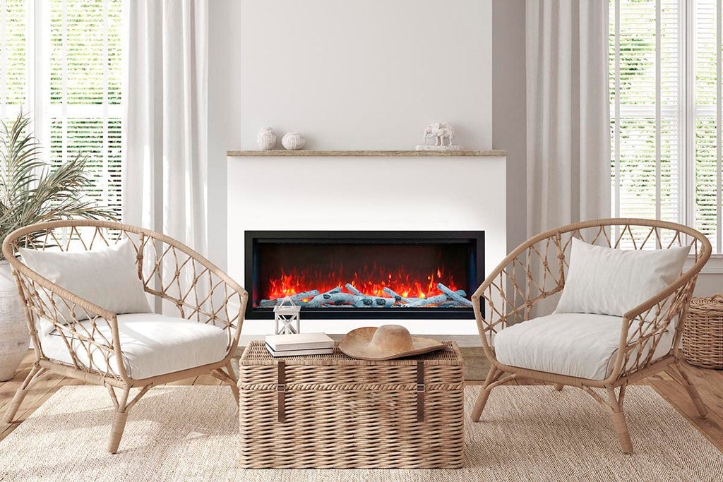 Amantii Symmetry Bespoke Xtra Tall 50-in Recessed Flush Mount Smart Indoor Outdoor Electric Fireplace SYM-50-XT-BESPOKE