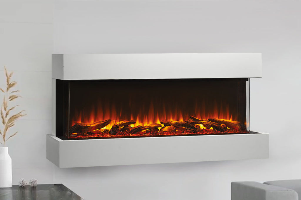 SimpliFire Scion Trinity 62 in Wall Mount Electric Fireplace Mantel Package - SF-SCT55-BK SF-SCT55-MANTEL