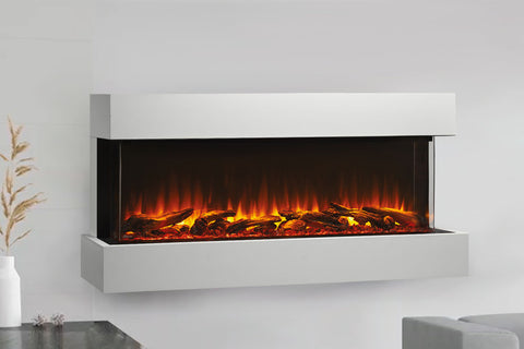 Image of SimpliFire Scion Trinity 62 in Wall Mount Electric Fireplace Mantel Package - SF-SCT55-BK SF-SCT55-MANTEL